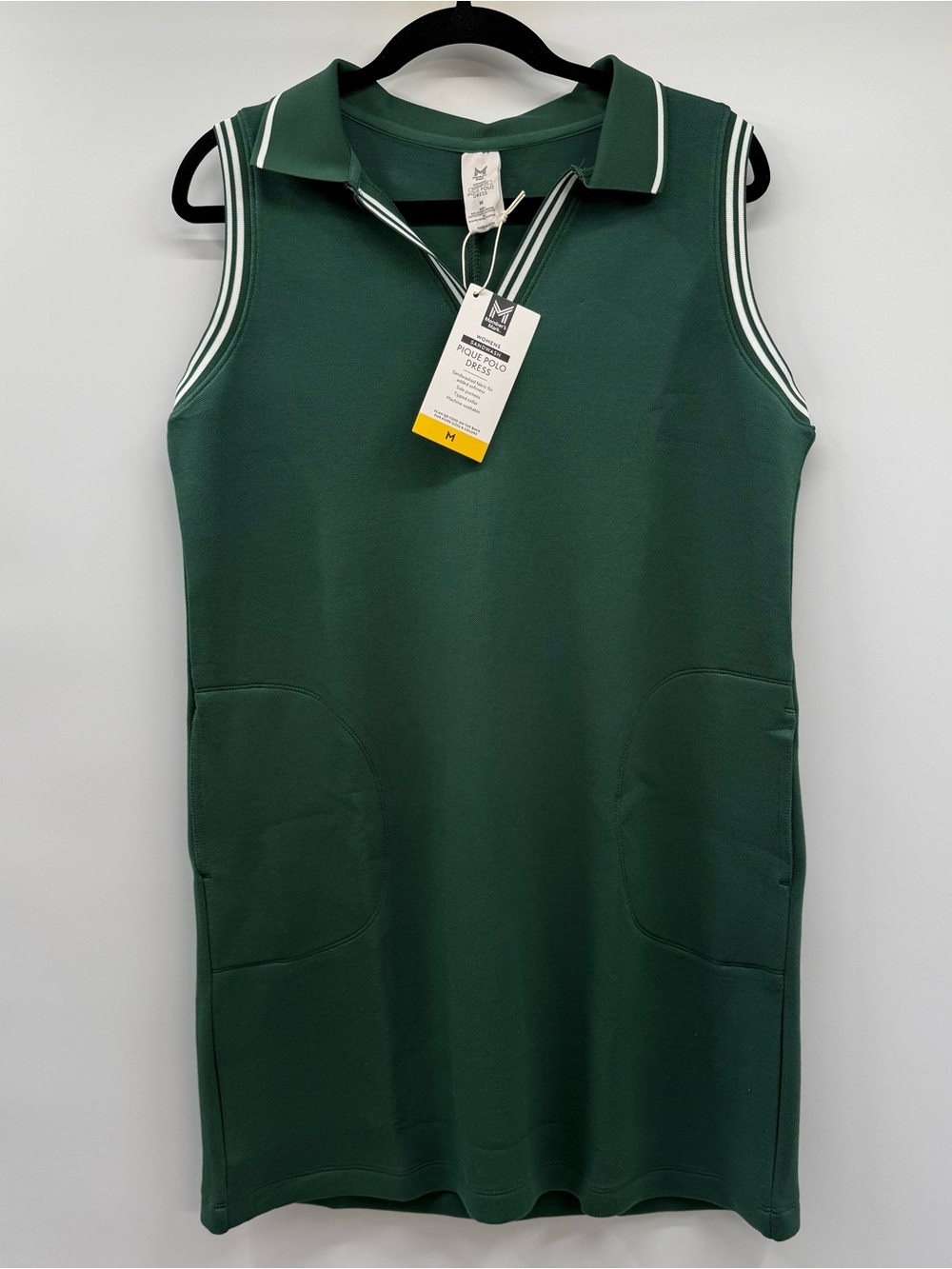 Unknown Brand Sleeveless Polo Midi Dress in Forest Green
